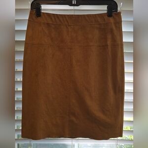 Max Studio Suede-Look Brown Skirt - Small